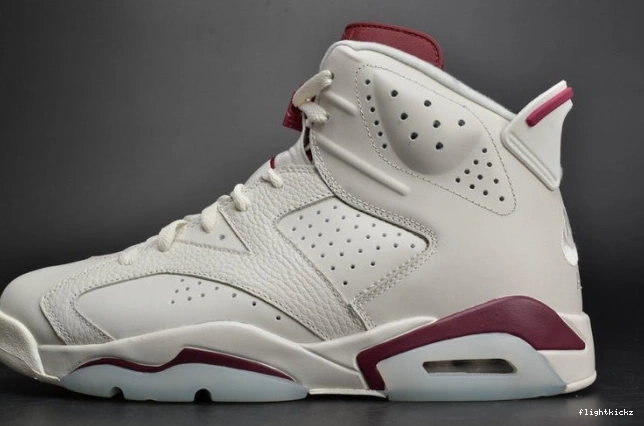 384664-116 Jordan Air Retro 6 Maroon white 0825